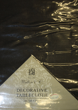 Black tablecloth 146 x 280